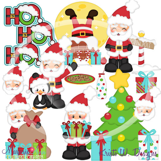 Ho Ho Ho SVG Cutting Files/Paper Piecing +Clipart - Click Image to Close